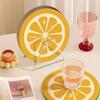 Round Fruit Coasters Creative Natural Rubber Water-absorbent Non-slip Mats Simple Easy To Take Care of High Temperature Coaster