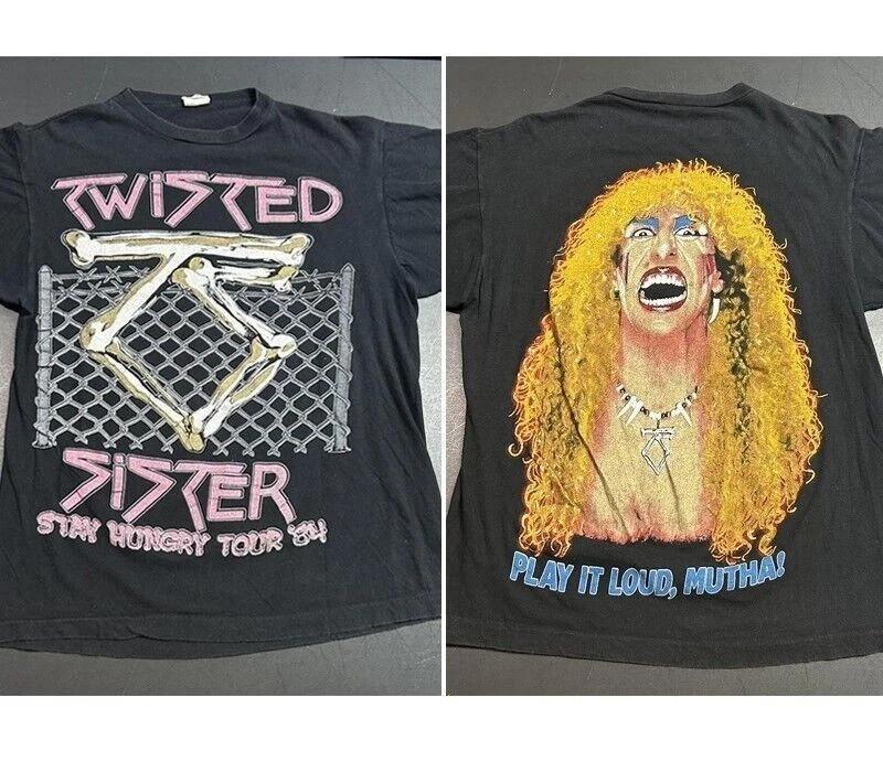 Футболка группы Twisted Sister Редкий дизайн 2 стороны Черная Унисекс Футболка Унисекс