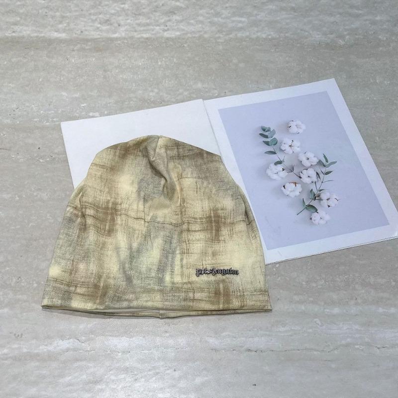 Нишевая шапка-бини в стиле tie-dye, ветрозащитная, для женщин, весенне-осенняя, ретро, для маленького лица, головной убор от холода, универсальная шапка-пуловер