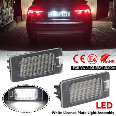 2 шт. Светодиодный фонарь подсветки номерного знака для VW Golf Mk6 Mk7 Plus Jetta MK6 Passat B6 B7 Polo Touareg Mk2 Tiguan Touran Sharan