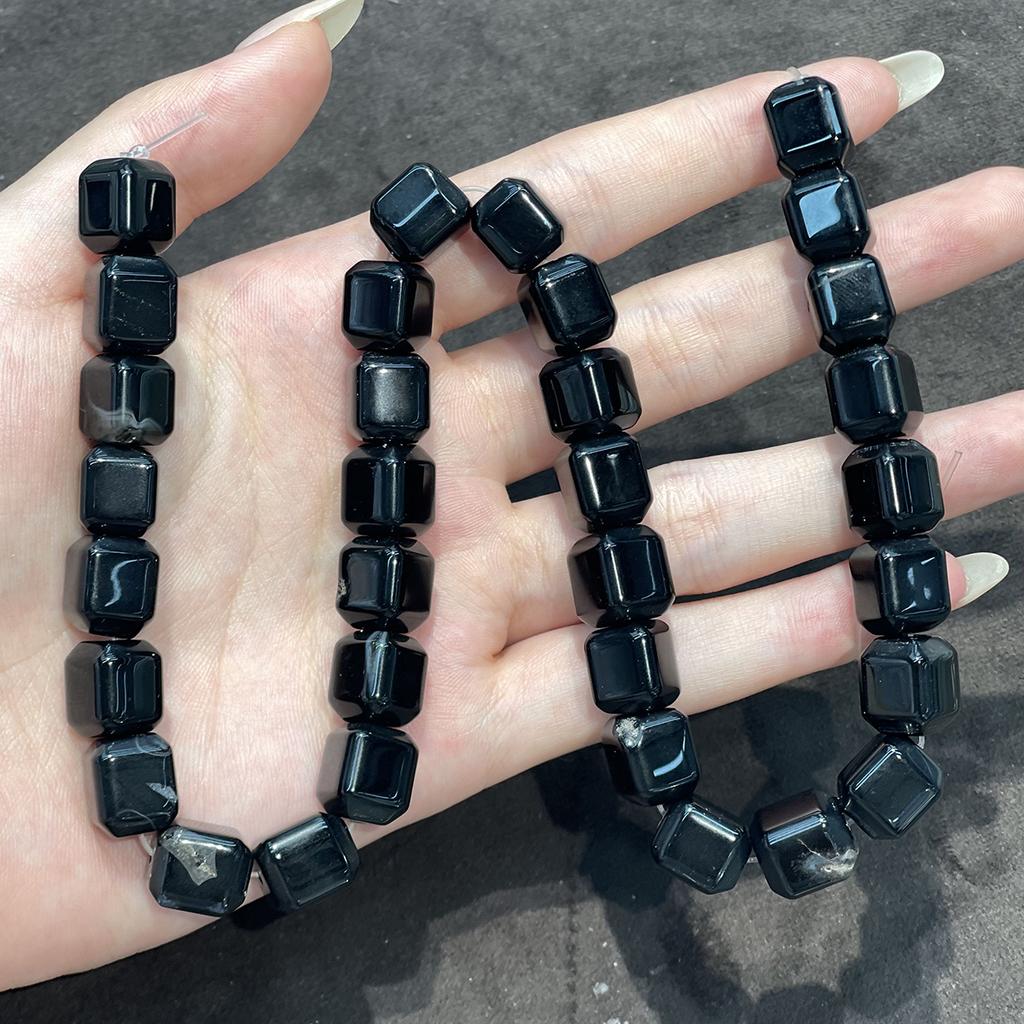 1 нить натуральный камень, округлые квадратные бочонки, 10×12 мм, 34 шт., полудрагоценные камни, россыпные бусины для изготовления браслетов, ожерелий, украшений своими руками