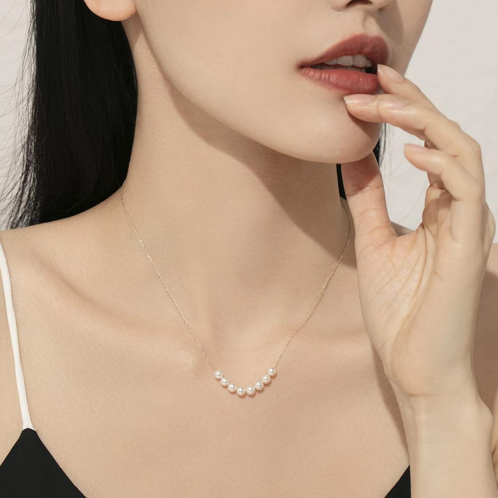 ЖЕМЧУГ Сделано в Японии Натуральный жемчуг Ожерелье Акойя Натуральный жемчуг Жемчужное ожерелье Повседневное повседневное использование Улыбка [KOKO JEWELRY] Женское (К. Тип)