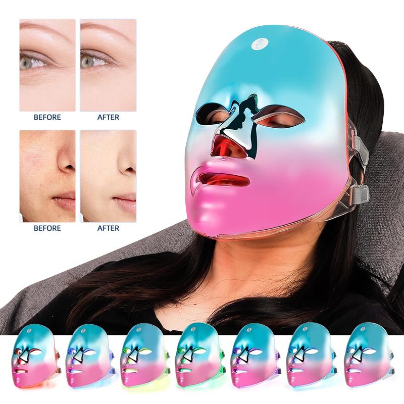 Premium 7 Colors LED Beauty Mask 600mAh Wireless Photon Facial Mask Machine Therapy Acne Anti Aging Skin Tightening Lifting Tool