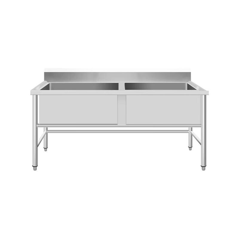 Commercial 304 Stainless Steel Double Basin Workstation Sink