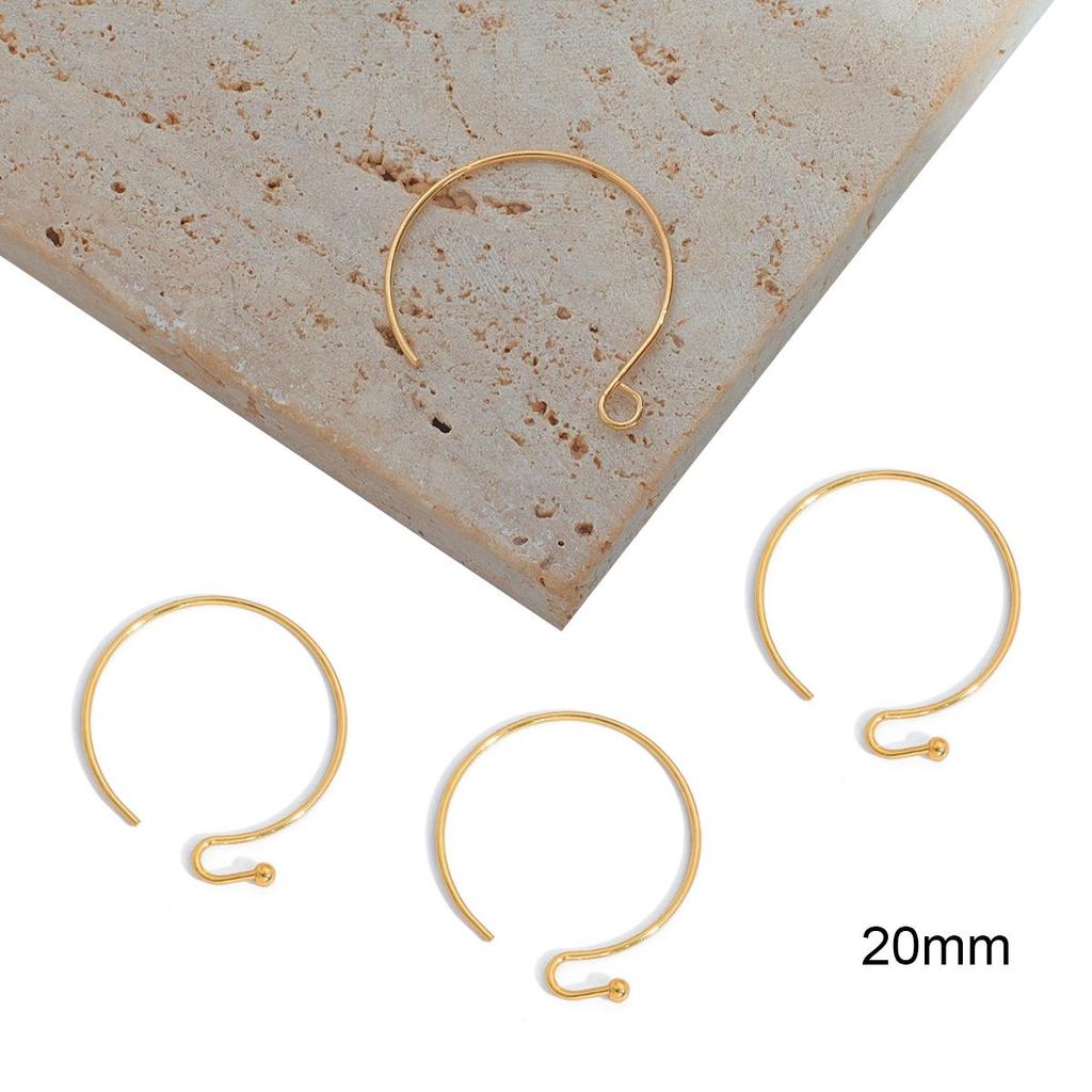 Позолоченные медные крючки для сережек 18 К, проволока для ушных крючков для изготовления ювелирных изделий