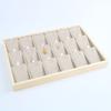 Apricot Jewelry Display Tray Microfiber Cloth Necklace Stand Prop Wooden Pendant Holder  Dresser