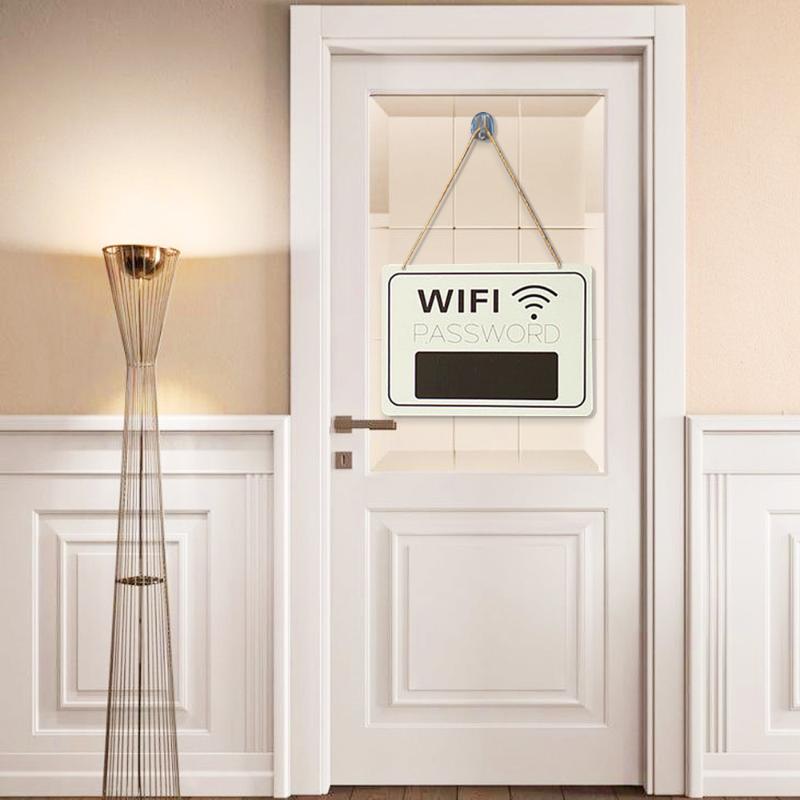 Wall Decor Durable Wooden Wifi Password Sign No Electricity Required for Home