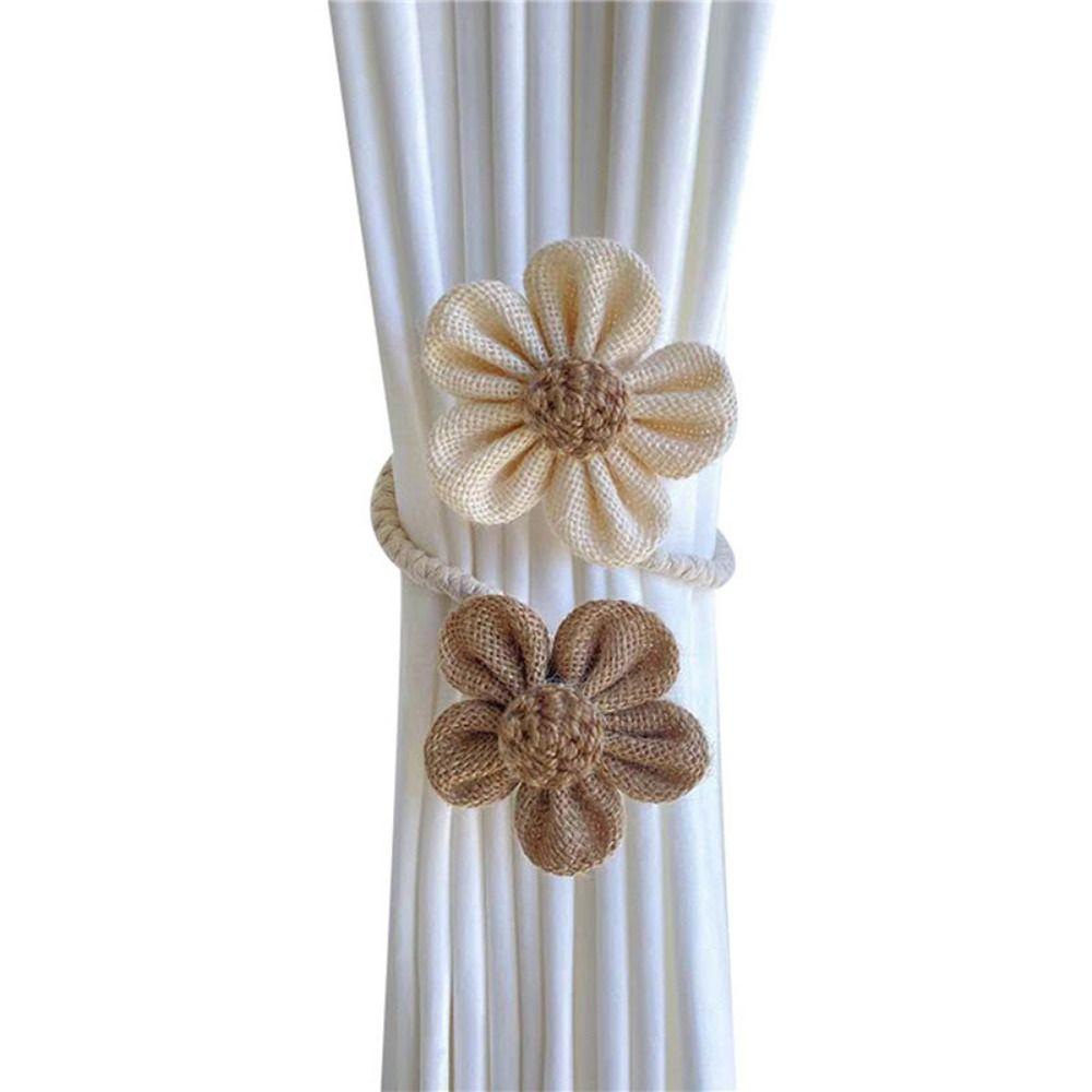 Flower Shape Flower Curtain Ties Handmade Curtain Strap  Curtains Accessories