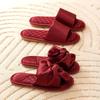 High-End Red Wedding Slippers & Luxurious Morning Robe Set for Couples