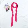 Women's Solid Silk Ribbon Scarf: Thin, Long, Narrow Neck Tie & Shirt Accessory