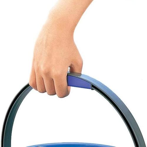 Ведро Fudo Giken Benrikko, 10 л, Синее, с Мерной Лентой, Носиком, Ручкой Soft-Touch, 32 см Ш x 31 см Г x 27.7 см В, F14304, Сделано в Японии