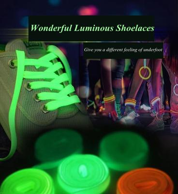 НОВЫЕ 1 пара светящихся шнурков для кроссовок, шнурки для обуви, плоские шнурки для обуви, светящиеся шнурки для вечеринок, детские и взрослые флуоресцентные шнурки