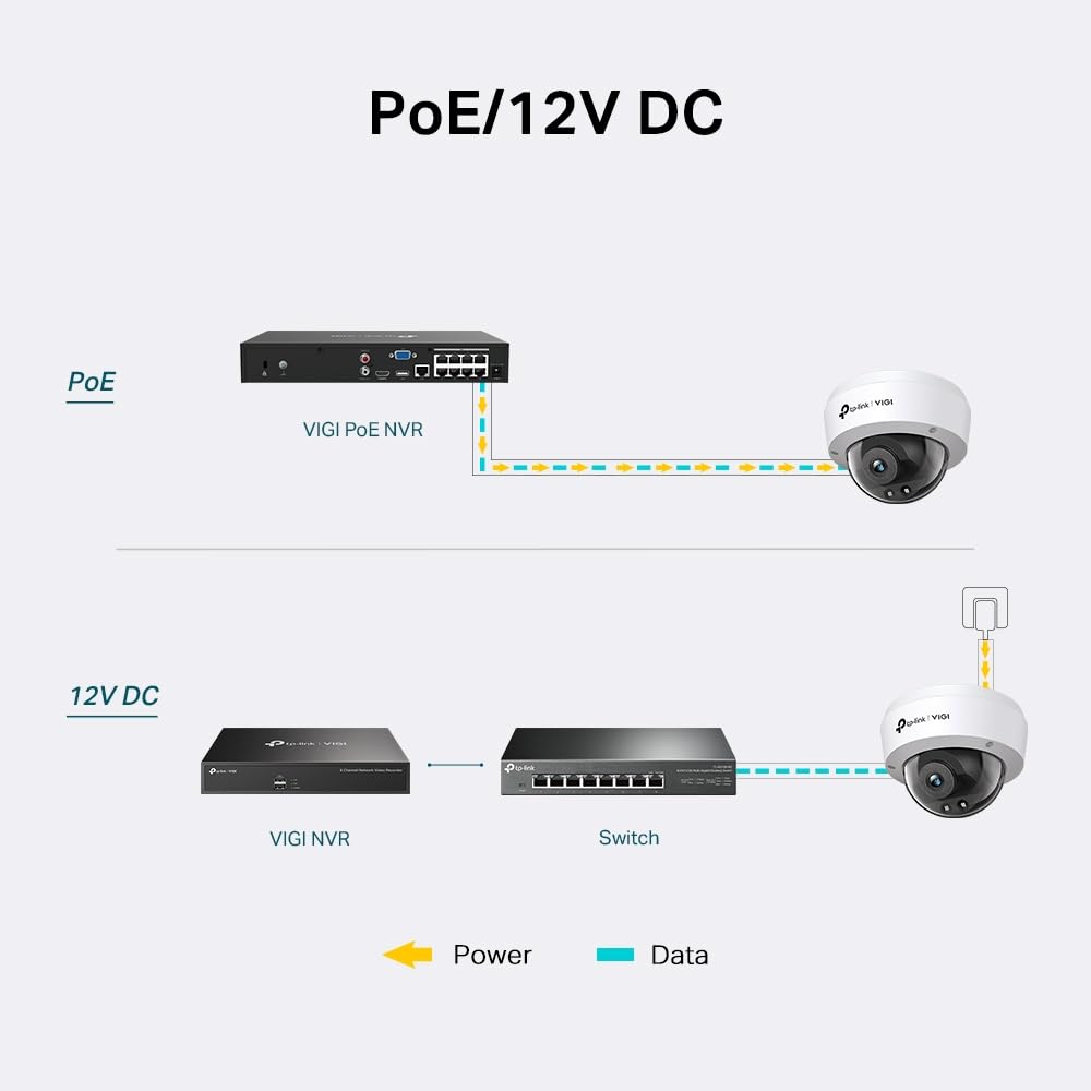 VIGI C240I 4MP IR Dome Network Night IK10 IP67 CMOS TP-Link (4mm) Camera, CCTV, Vision, Anti-theft & Waterproof, H.265+, PoE/12V DC,