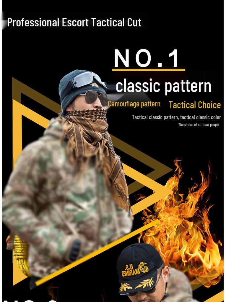 Angken Men's Red Flame Camouflage Heat-Reflective Winter Tactical Jacket