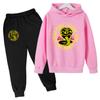 Spring Autumn Boys Casual Cobra Kai Print Long Sleeve Pullover Hoodie+Pants Clothing 2PCS Tracksuit  Girl Boys Clothes