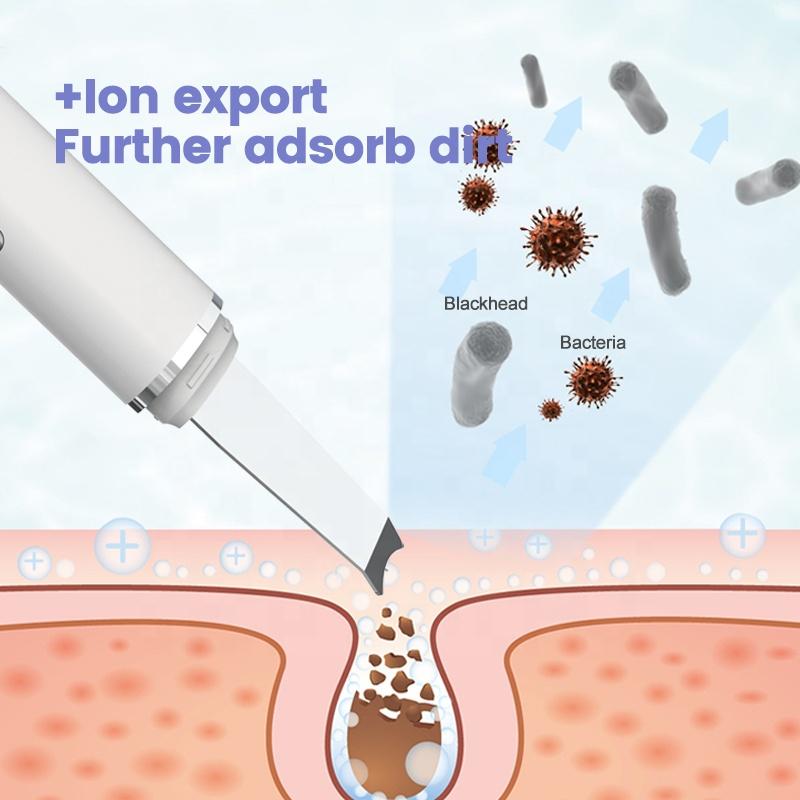 Ультразвуковой скраб для кожи лица, аппарат для глубокой очистки лица, удаление грязи, черных точек, ультразвуковой скраб для кожи лица