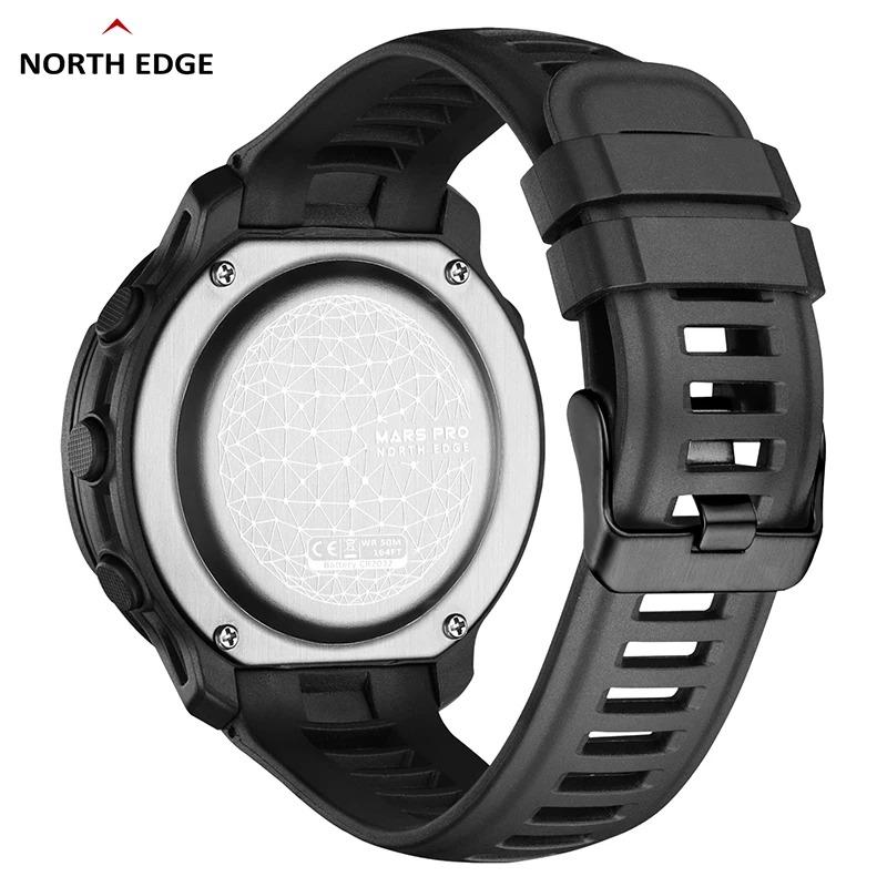 NORTH EDGE Мужские спортивные цифровые часы MARS Pro, военные армейские часы из углеродного волокна, альтиметр, барометр, компас, водонепроницаемые 50 м