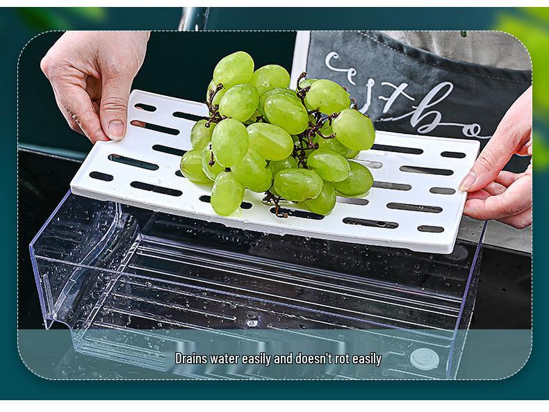 Штабелируемый прозрачный пластиковый органайзер для холодильника для фруктов и овощей