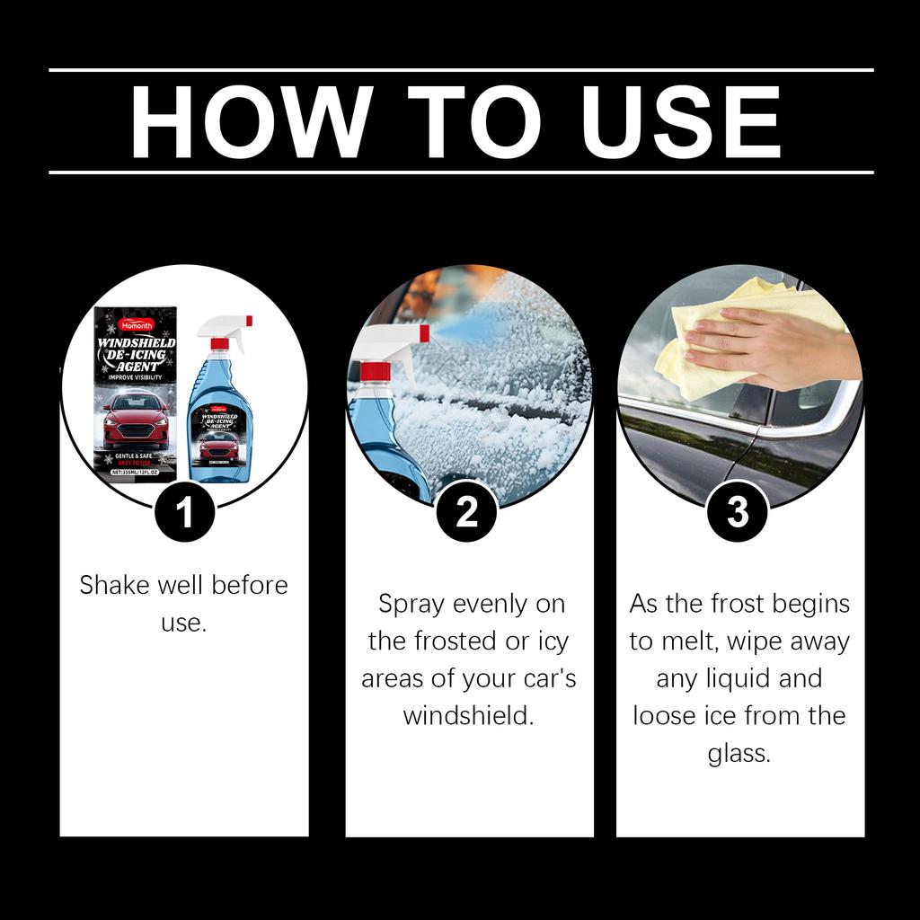 Car Windshield De-Icing Agent Car Snow Melting Spray for Car Glass Prevents Frost Ice in Winter Clear Vision Anti-Icing Tools