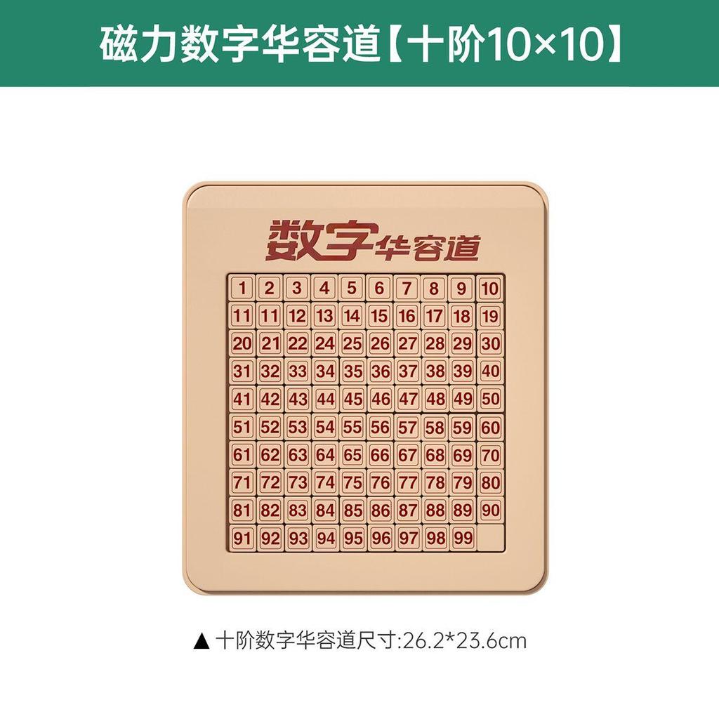 Magnetic Number Huarong Road Sliding Puzzle, 3+ Years Old Kids Educational Brain Teaser Toy, Montessori Number Slide Puzzle for Elementary Students