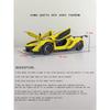 1/24 Симуляция McLaren P1 Металлическая модель автомобиля Двери и капот открываются Имеет звуковые и световые функции Богат деталями