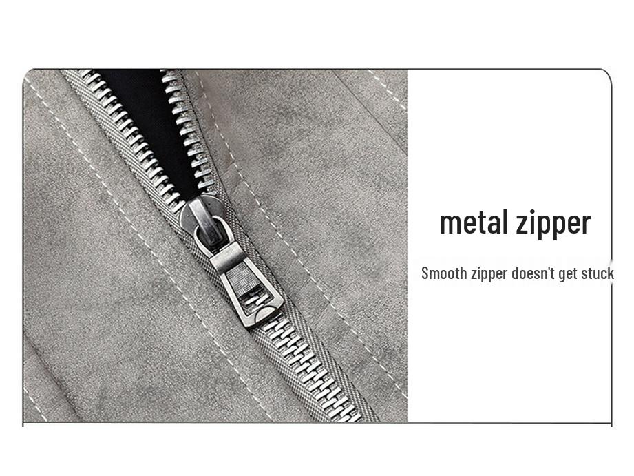 Мужская куртка из натуральной кожи с воротником-стойкой - Модная, универсальная, для стиля Business Casual, мотоциклетная верхняя одежда