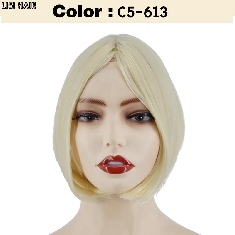 XINRAN Синтетический парик Короткие средние прямые волнистые черные парики для женщин Женский повседневный парик для вечеринок