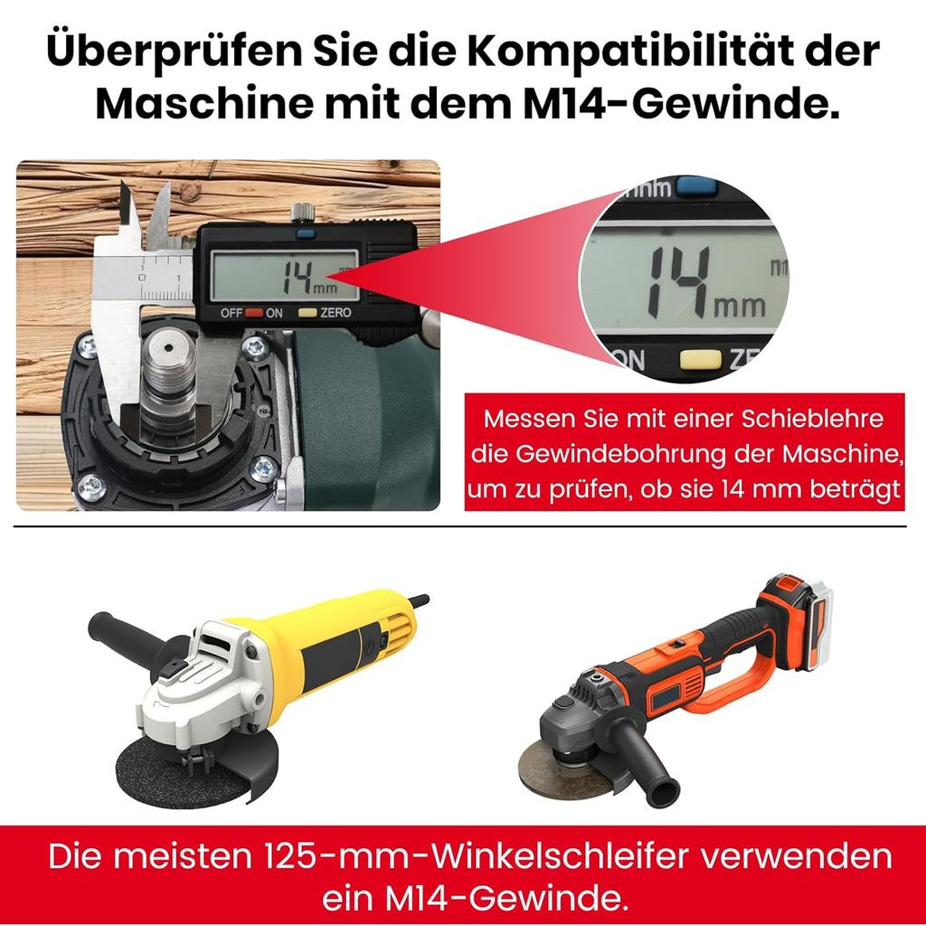 M14 Thread Adapter For Satin Machines Angle Grinders Polishers Stainless Steel Quick Change Extension Rod