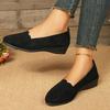 Spring and Autumn New Shallow Low-heeled Casual Shoes Fashionable Suede Pointed Large-size Women's Shoes