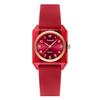 Ins Style Small Square Watch for Women, Gentle and Casual Silicone Strap, Versatile Quartz Watch for Commuting
