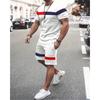 2025 Summer Casual Men's Set T-shirt + Shorts Two-piece Comfortable and Breathable Men's Top Printed T-shirt Set