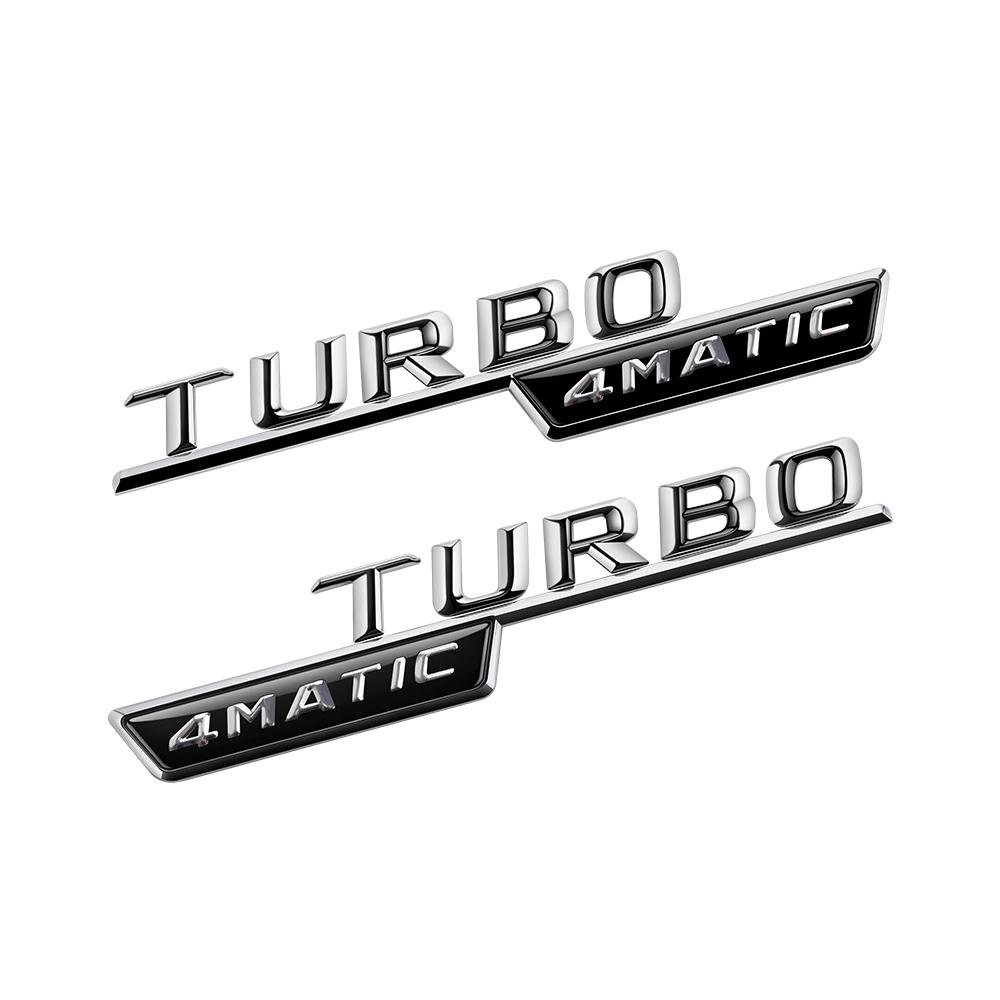 2pcs TURBO 4MATIC Fender Sticker Front Door Side Sticker for Brabus Mercedes Benz AMG Maybach A/C/E/S Brabus Sticker Christmas AW1 c13