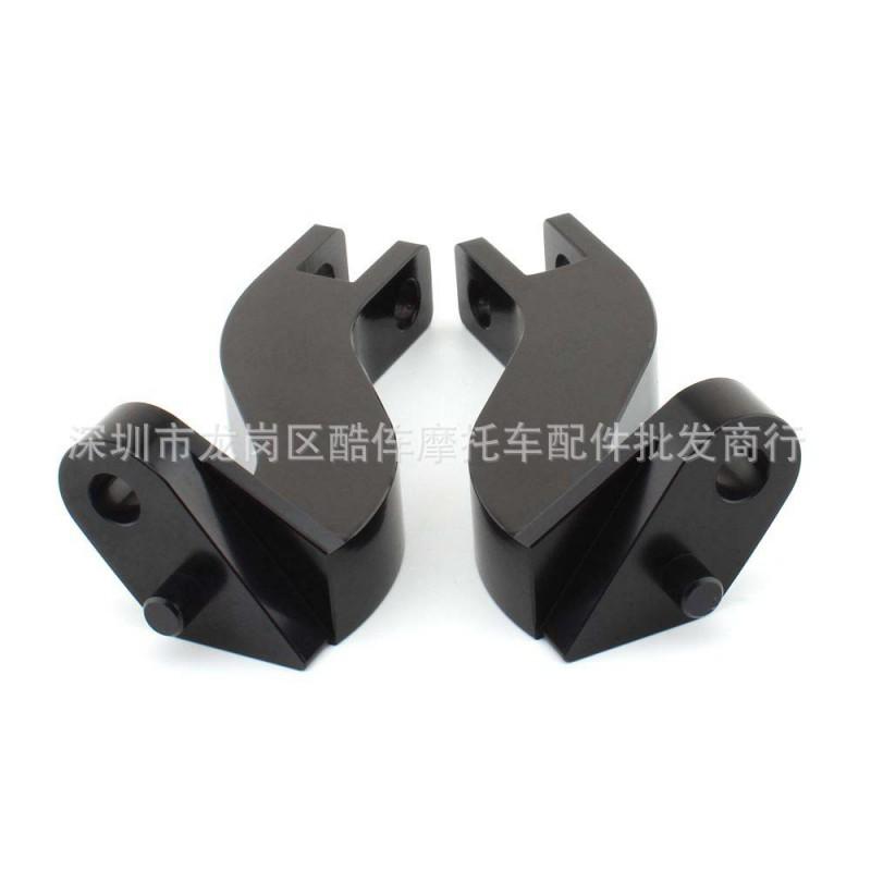 Harley-Davidson Rear Passenger Footpeg Bracket Touring Models 1993-2016 Black Chrome Finish