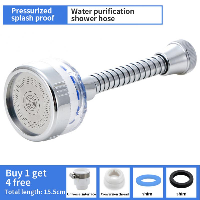 Вращающийся на 360° фильтр для смесителя, кухонный аэратор для удаления хлора, защита от брызг, экономия воды в ванной, насадка для крана, очистка воды