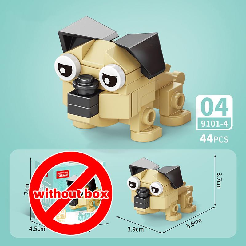 Lele Brother Конструктор Милые Домашние Животные Фермы Свинья Осел Собака Петух Утка Ящерица MOC Городская Сцена Собранные Сделай Сам Кирпичики