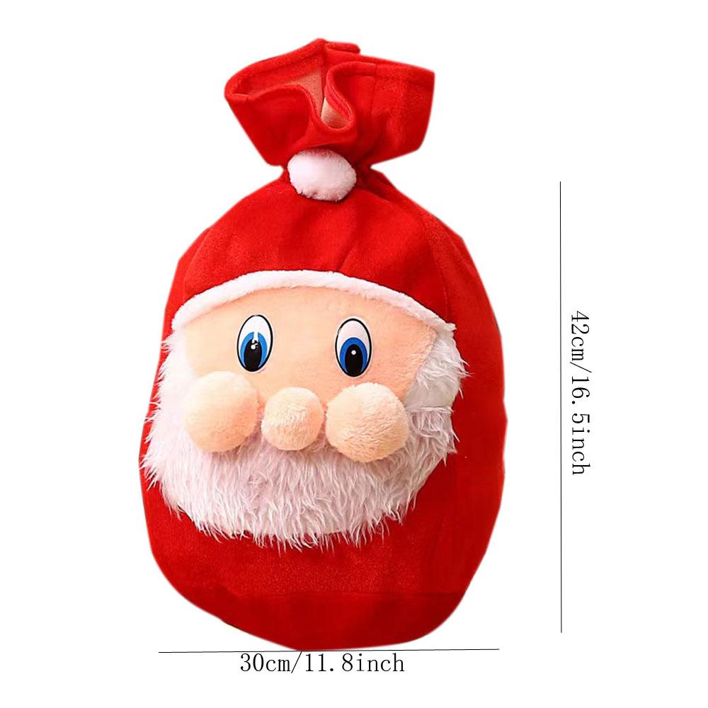 1pcs Velvet Santa Sack Velvet Reusable Christmas Bags Drawstring for Gifts Wrapping Large Xmas Bags for Presents