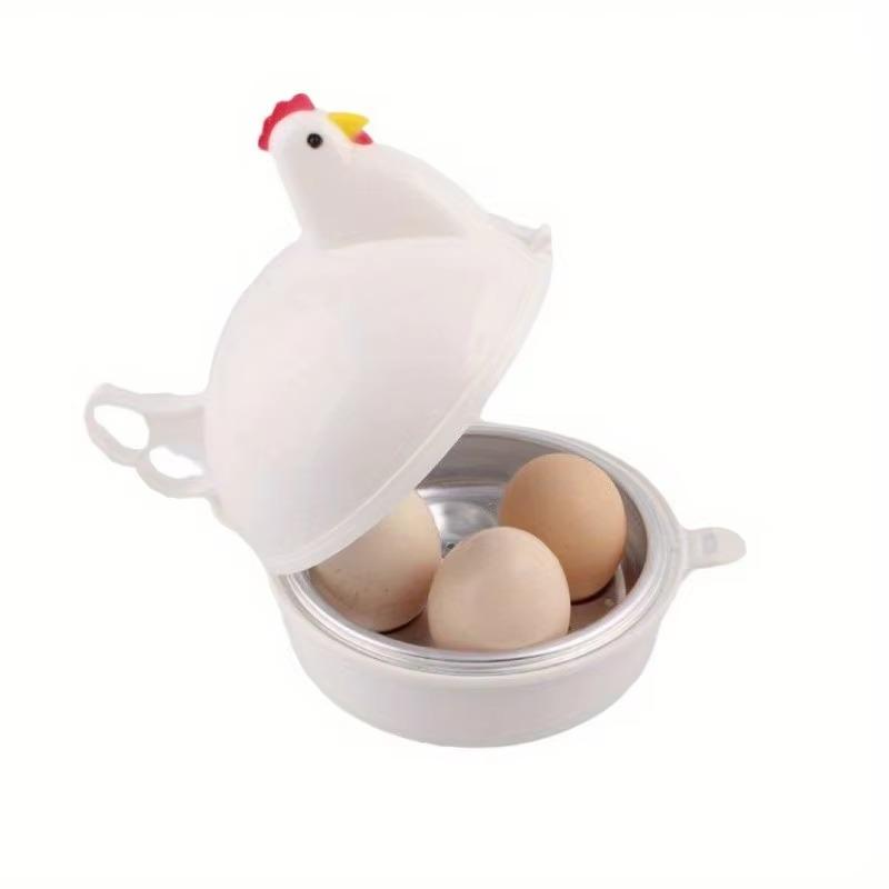 Lovely Chicken Shaped Egg Boiler Steamer 4 Eggs 1Egg Microwave Eggs Cooker Cooking Tool Kitchen Accessories Gadgets