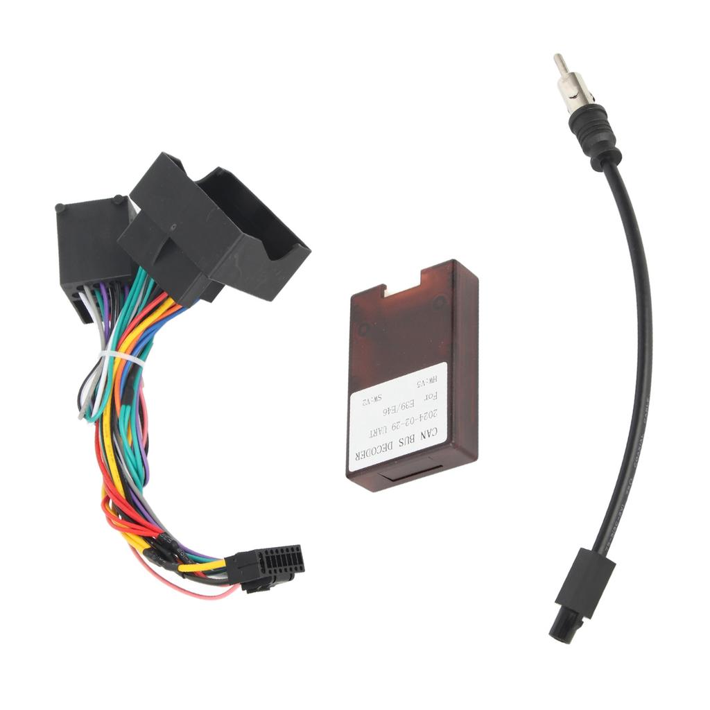 Car Power Cable Audio Wiring Harness Adapter with Canbus Box Replacement for F30 F10 X5 E46 E39 E53