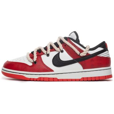 NBA x Dunk Low Emb Низкие Кеды для Скейтборда Мужские Красный Белый Черный DD3363-100(Команда-)