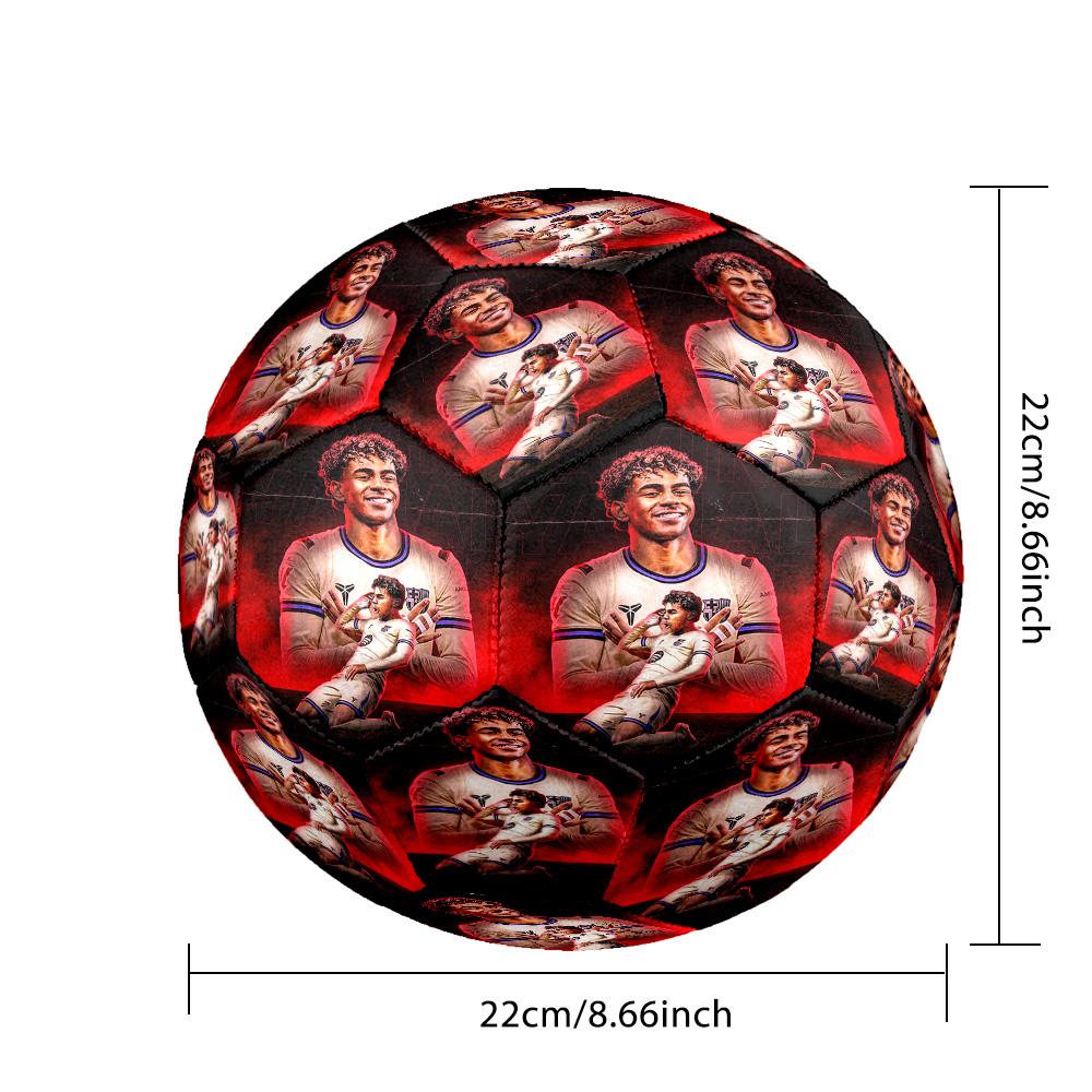Lamine Yamal's Dynamic Soccer Celebration Size 5 Football Machine Sewn Indoor/Outdoor Universal Football Sports Enthusiast Gifts