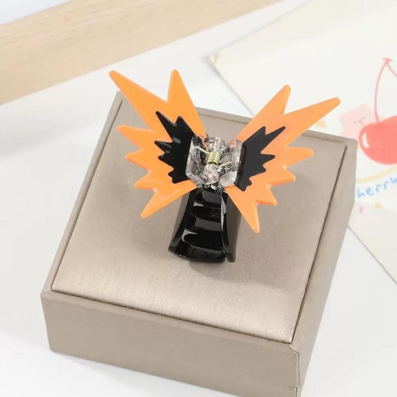 Корейская акриловая заколка-бабочка для волос для девочек, элегантная контрастная цветная заколка для волос, женские аксессуары для волос