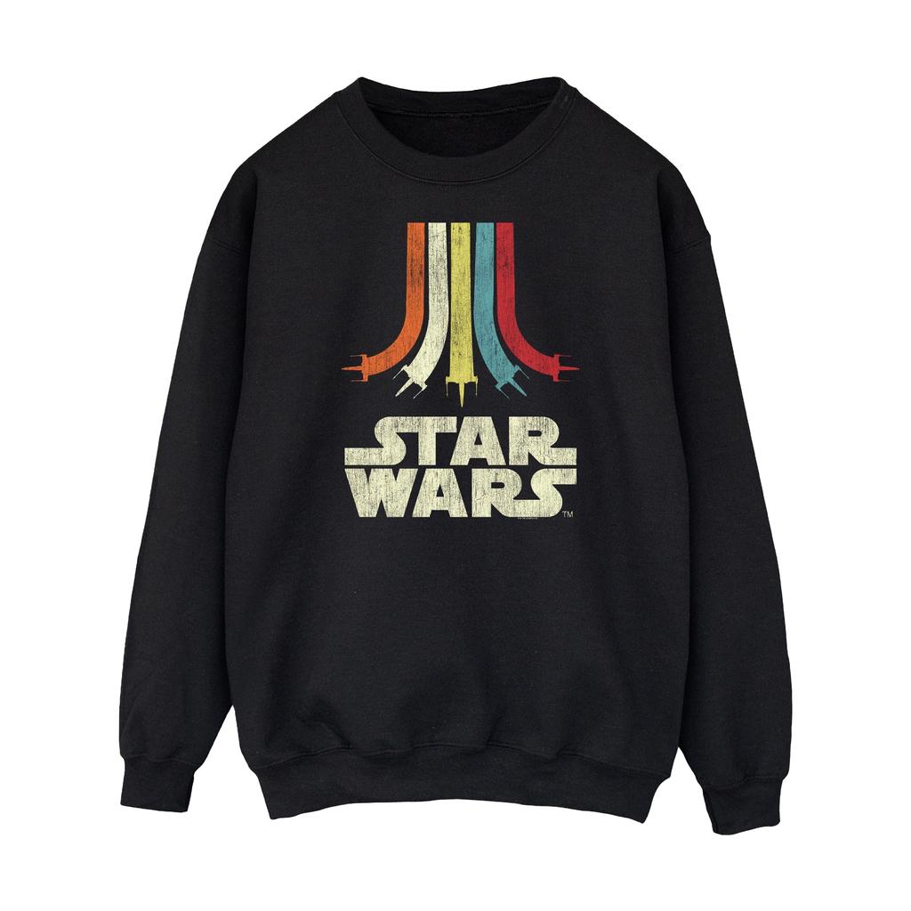 STAR WARS Womens/Ladies Retro Rainbow Sweatshirt