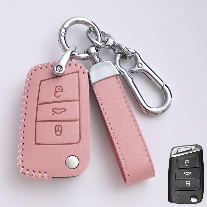 For VOLKSWAGEN Car smart Key Cover Case Shell Fob Holder Protector for VW Polo A7 Kodiaq Seat Ateca Leon Golf 7 MK7 VII Tiguan a