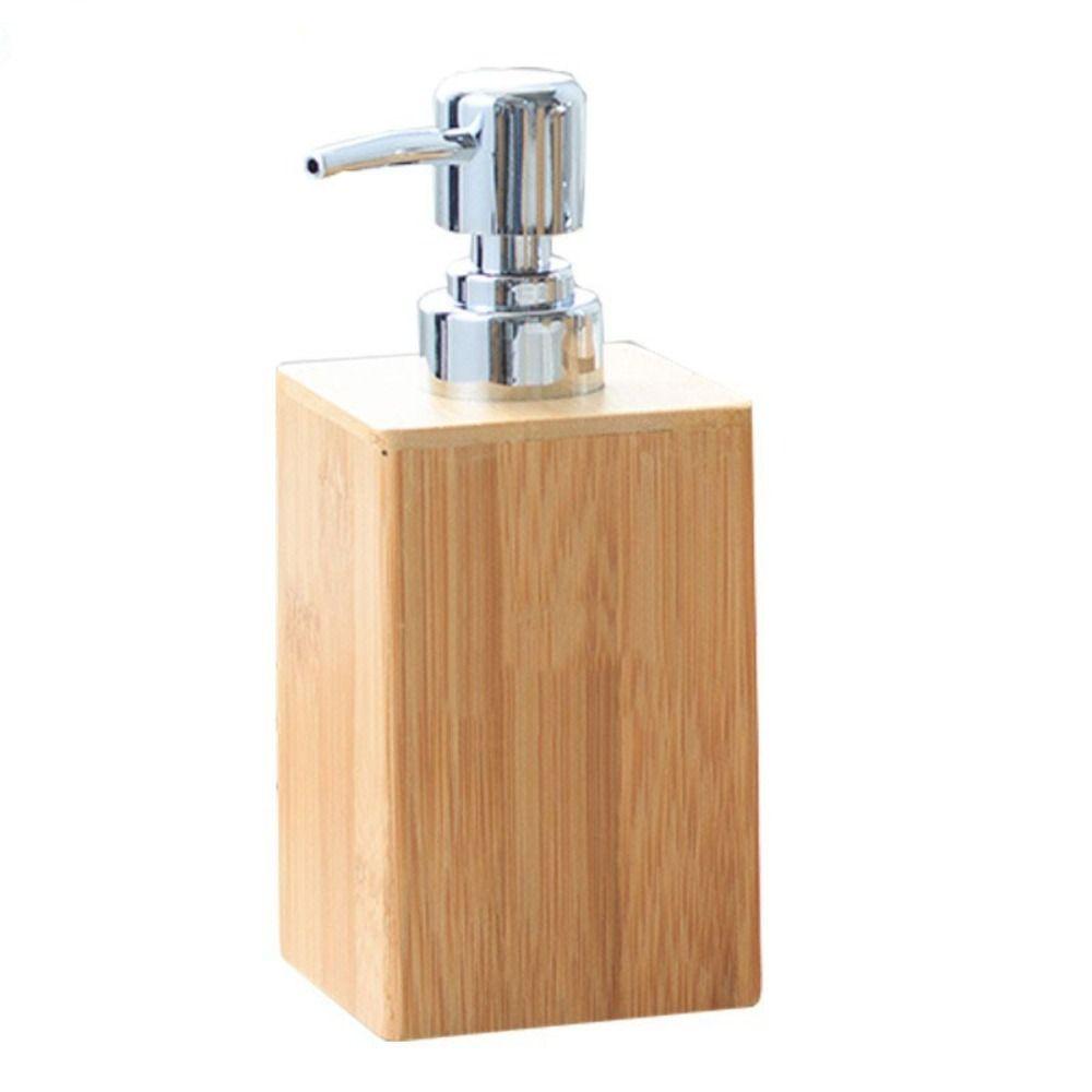 Pump Shampoo Dispenser Bamboo Soap Container Supplies Soap Dispenser Home