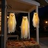Haunted House Party Supplies 3 Pcs Lighted Dog Ghost Hanging Ornaments, Spooky Halloween Outdoor Flying Decorative for Dorm Room Gauze with LED Light