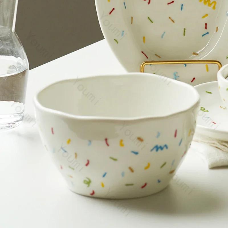 Милые круглые рельефные керамические тарелки для суши высокого класса, вкусные миски для рамена, бытовая креативная тарелка для рыбы, изысканная столовая посуда