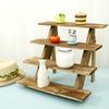 Wooden Display Riser Cupcake Stand Perfume Makeup Jewelry Display Shelf Organizer Tabletop Desktop Storage