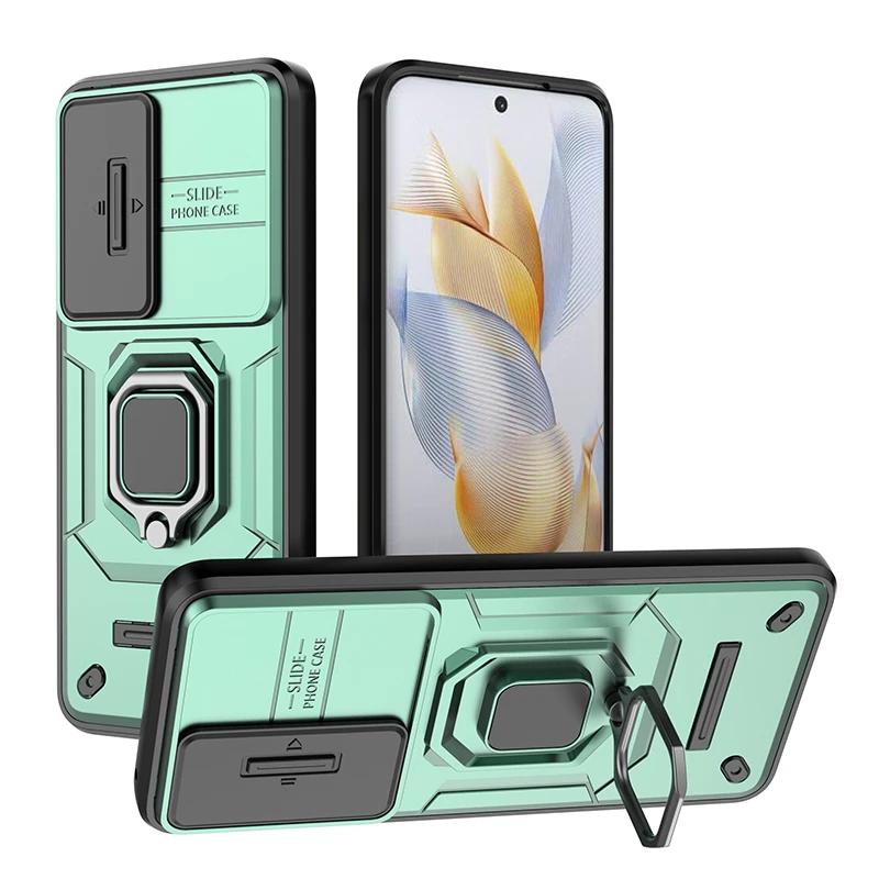 Чехол Honar Honer 90 5G, защитное кольцо для объектива камеры, чехол-подставка для телефона Honor 90 5G Honor90 REA-NX9, 6,7-дюймовая бронированная задняя крышка