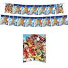One Piece Luffy Birthday Party Supplies Boy Baby Shower Decoration with Tableware Keychains Gift Bags Candy Box Sticker Balloons