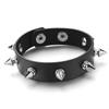 Retro Gothic Zinc Zinc Alloy Punk Male One-row PU Leather Bangles Rivet Bracelets Wristband Jewelry